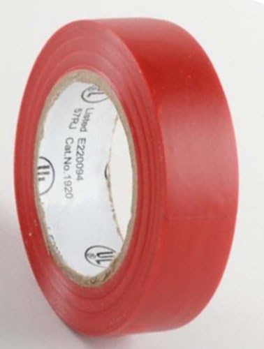 ToolUSA Опаковки от по 10 ролки, червена електрически лента с размер 3/4 X 50 см целлофановой обертке: TAP-EL50R-10