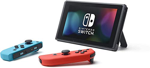 Най-новият Nintendo Switch с неоново-неоново синьо и червено Joy-Con + играта Mario Kart 8 Deluxe, 6,2-инчов