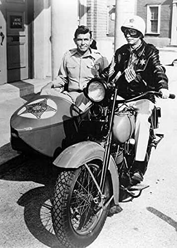 Анди Грифит Показва Анди в инвалидна количка с Дон Ноттсом на велосипед фотография размер 5x7 инча