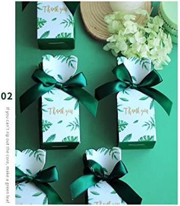 AOSUAI Зелени Хартиени Кутии за бонбони Подарък пакет Сватбена Подарък кутия Сувенири За парти по случай рождения