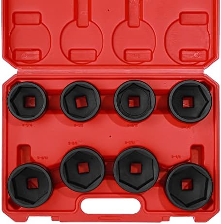 Комплект ударни контакти MIXPOWER, 8 парчета, 3/4, CR-MO, 6 точки, SAE, от 2-1/16до 2-1/2, 8 броя, съединители Jumbo, стандартен набор ударни контакти Drive, 3/4