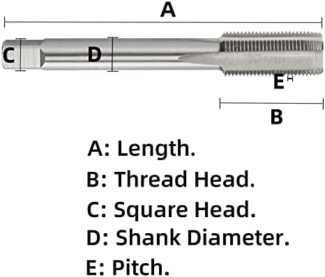 Метчик с метрична резба Aceteel M90 X 6.0, Метчик за металообработващи машини HSS Десен M90x6mm