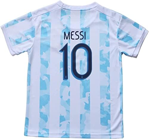 Necm 2021 Аржентина 10 Купата на Лео Меси-Американски Домашен Детски футбол Комплект тениски/Шорти/къси Чорапи