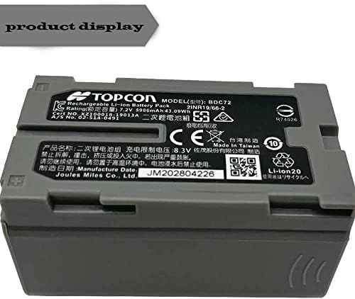 (2 опаковки) Батерия bdc72 top-con 7,2 В 5986 ма Литиево-йонна Батерия BDC72 за тахеометра Top-con GM-52