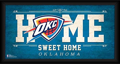 Колаж Оклахома Сити Thunder в рамка с размери 10 х 20 инча Home Sweet Home - указателни Табели и колажи за отбори