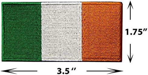 Комплект от 2 Международни Знамена на Република Ирландия - Бродирани Ирландската Национална Емблема на един