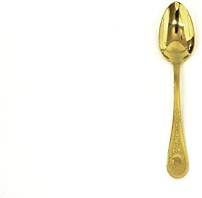 Супена лъжица Mepra AZB1097D1101 Diana Oro – [Опаковка от 24 броя], 21 см, Полиран златна украса, Съдове, Подходящи