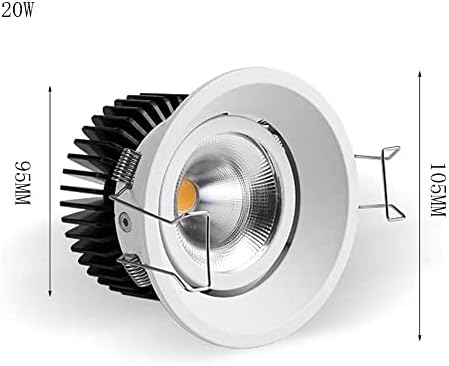 FAJOPQW COB Домакински Кръгъл Проход 5 W, 7 W, 12 W, 20 W Прожектор LED-Вградени Лампа С регулируема яркост