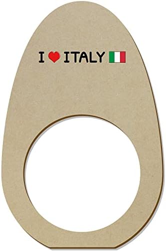 Azeeda 5 Дървени Пръстени/Притежателите за салфетки Аз обичам Италия (NR00051701)