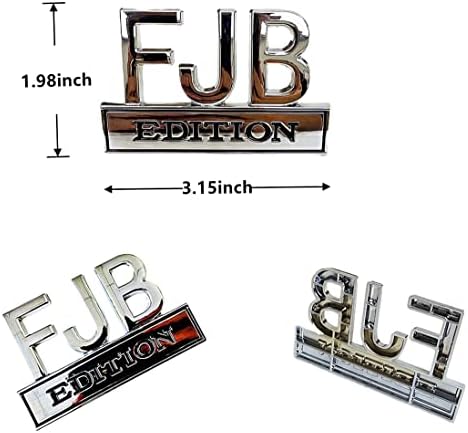 Marchome 2 бр. Емблема на FJB Edition, Стикер на бронята с 3D Релефни букви FJB, Емблемата на FJB, 3 м Здрав