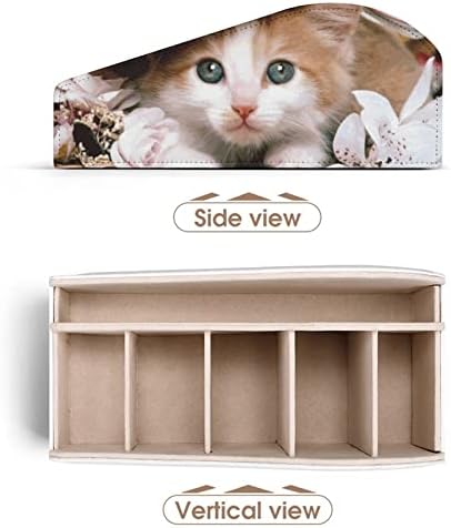 Кошница за домашни Животни Cat Притежателя на Дистанционното Управление с 6 Отделения От Изкуствена Кожа Дистанционно