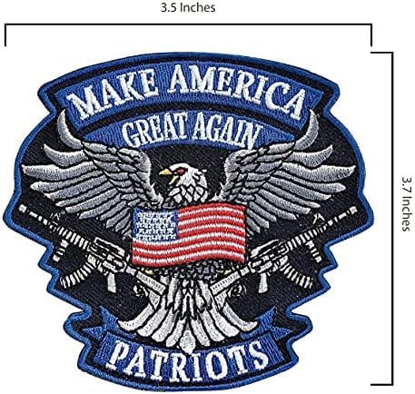 A-ONE -Американски Орел с Бродирани Нашивкой Gun Patriots + Военна Стикер На Нашивках + Эмалированная Желязна