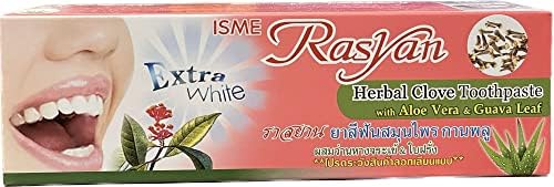 Нова паста за зъби Extra White Isme Rasyan Herbal Clove с алое Вера и листа от гуава (100 г)