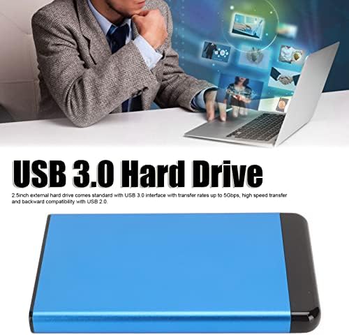 Външен твърд диск Zunate HDD, 2,5-инчов Ултратънък Лаптоп на Външния Мобилен твърд диск, 5 Gbit/s, твърд диск