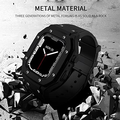 TEXUM за Apple Watch Band Series 8 Корпус часа от сплав 45 мм 42 мм Метална Рамка Модификация на министерството