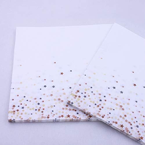 100 Опаковки Хартиени Салфетки с принтом под формата на Звездички, Салфетки за Коктейли, 2-Слойна Салфетки за