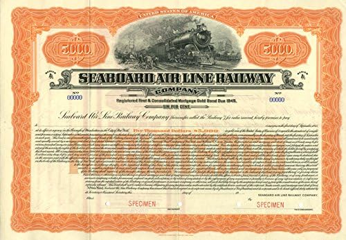 Железопътна линия Seaboard Air Line - Проба Жп облигации