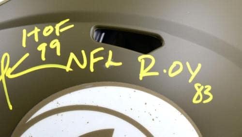 Ерик Дикерсън подписа F / S Овни Salute с каска Service Speed Auth с 3 вложки-BAW - Каски NFL с автограф