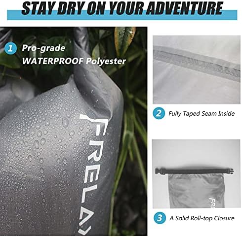Dry Sack Frelaxy 3-Pack / 5-Pack, ултра-леки, Сухи Торбички, Улични Чанти За съхранение на екипировка в сухо състояние за туризъм, скално катерене, каране на каяк, къмпинг, гмуркан?