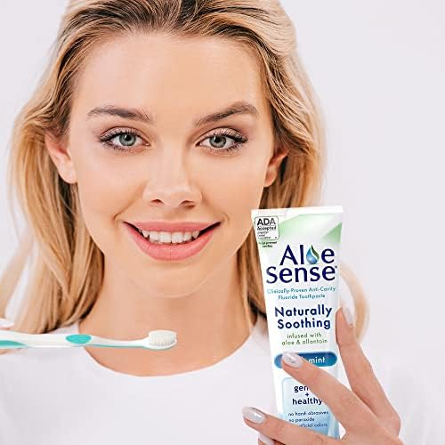 Паста за зъби с флуорид AloeSense, Натурална Успокояваща паста за зъби, за да се грижа за чувствителни зъби