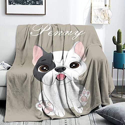 GRESATEK Персонализирани Одеяло за Кучета с име, Обичай Одеала, Подаръци от Домашни Кучета, Индивидуално Одеяло