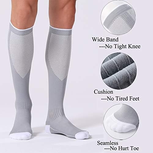 Компресия чорапи FITRELL 3 Двойки за жени и Мъже на 20-30 мм hg.ст.-Чорапи За поддържане на кръвообращението