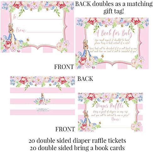 Комплект за парти в чест на рождения ден на момиче-зайче Amanda Creation включва в себе си по 20 покани в пликове