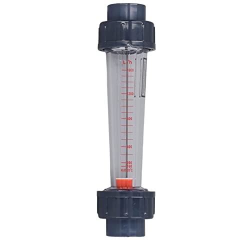 Разходомер течност с пластмасова тръба Fafeicy 160-1600LPH, Разходомер за Вода с Киселинно-Алкална устойчивост, Клас на точност 4%