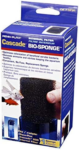 Био-гъба за подмяна на филтъра Penn-Plax Cascade 600 (1 гъба) – Осигурява физическа и биологична филтрация за аквариуми с прясна и солена вода.