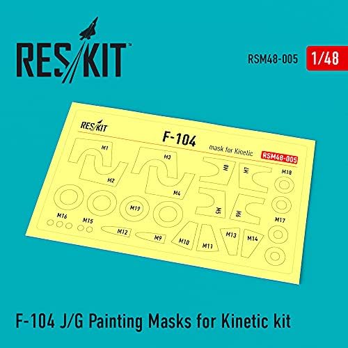 Раскрашивающие маска Reskit RSM48-0005 - 1/48 F-104 J/G за набиране Кинетических модели