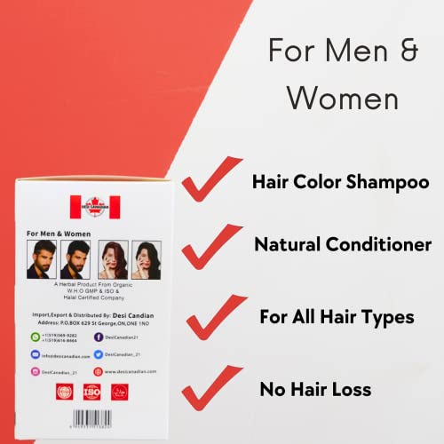Шампоан за боядисване на естествена коса Деси Canadian С Климатик |Шампоан-боя за коса | Покритие на Седины