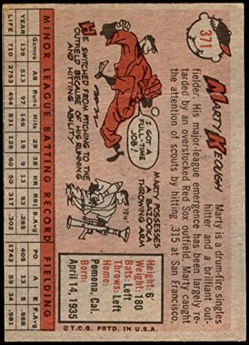 1958 Topps 371 Марти Акции на Бостън Ред Сокс (Бейзболна картичка) ДОБЪР Ред Сокс