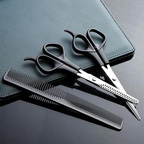 Ножица За Подстригване на Коса Ножица За Изтъняване на Коса, Ножица за Подстригване на Коса с Черна Гребен 3
