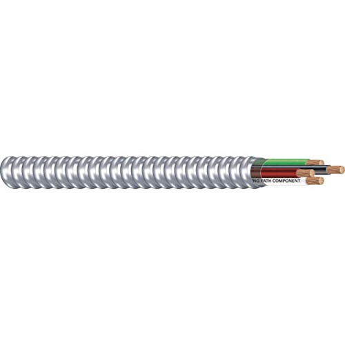 Дубликат тел 4/3 Метални кабели (MC) за Заземяване, алуминиева броня, Многожильные Медни проводници (нарязани 10 метра)