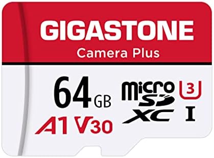 [Gigastone] Карта Micro SD карта с обем 64 GB, Камера Плюс Карта с памет microSDXC за Wyze, Камера, Камера за