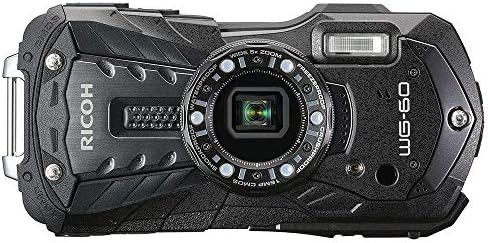 Водоустойчив цифров фотоапарат RICOH РГ-60 Black 14m Издържа на удари 1,6 м Студ -10 BK 03825