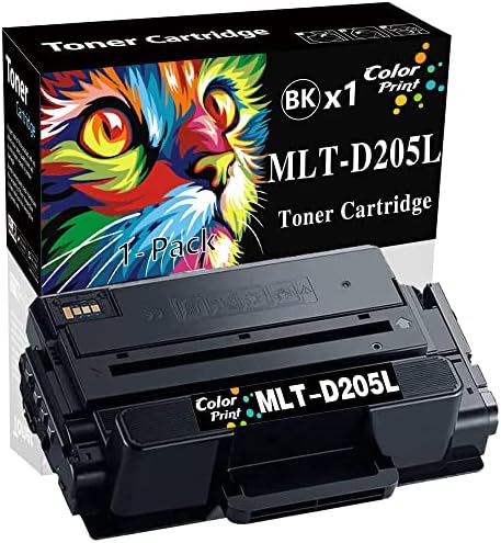 (1 опаковка, черен) ColorPrint Съвместим тонер касета MLT-D205L за Samsung D205L MLTD205L 205L Работи с принтер