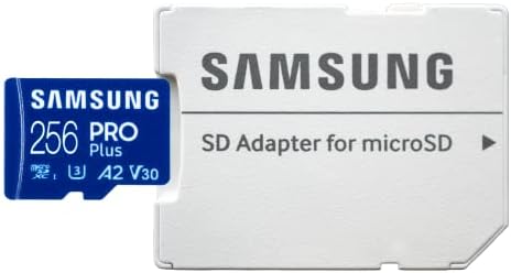 Карта памет Samsung Pro Plus 256GB microSDXC UHS-I с адаптер за Дрона - DJI Mini Pro 3, Mavic 3 Fly, Mavic 3