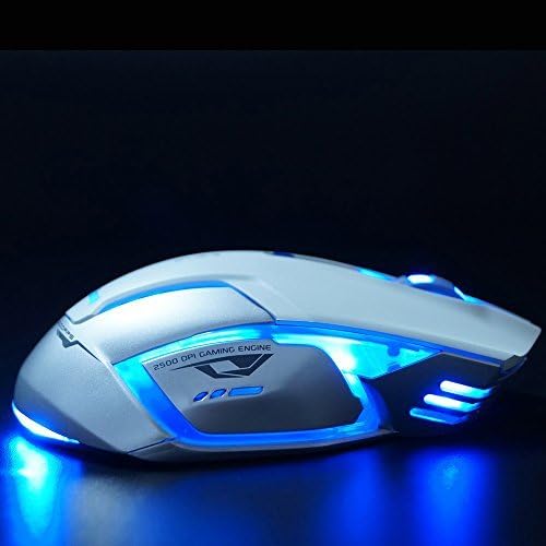 E-Blue Mazer II Професионална Синя Светодиодна Оптична Безжична Детска мишка с резолюция от 2500 dpi на Мишката,
