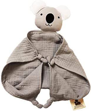 Уважаеми одеяло с мече-коалой Grammy's Choice Baby, незаменим за да има момиче или момче. Муселин от органичен