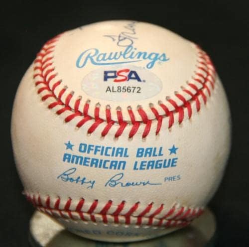 Франк Кросетти Подписа OAL Baseball С Автограф Пълното Име на Янкис PSA/ДНК AL85672 - Бейзболни топки с Автографи
