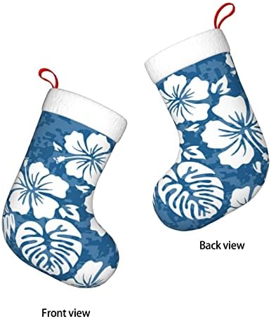 Коледни Чорапи Augenstern Aloha С Гавайским Цветя Модел, Двустранни Чорапи За Окачване На Камина.