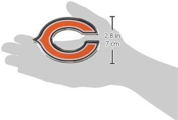 Емблемата на цвят FANMATS 60450 Chicago Bears Тежкотоварни Алуминиева Релефна, Автоматична Етикет Емблема