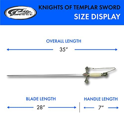 SZCO Доставя 37-инчови копие Церемониален Дългия меч масонского на ордена на Тамплиерите с Украсени ножнами,