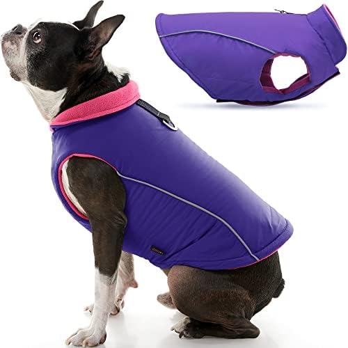 Яке за кучета Gooby Sports Vest - Лилаво, X-Large - Отразяваща жилетка за кучета с D-образно каишка - Топъл