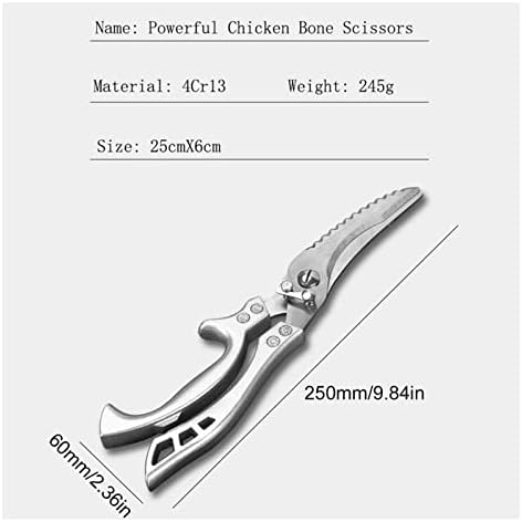 Втвърдени Кухненски ножици от Неръждаема Стомана, Здрава Ножица за Пиле на костите, Многофункционални Ножици