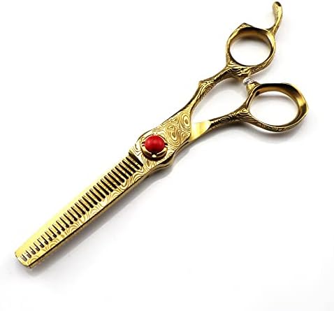 Ножица за подстригване на коса, 6 инча Професионални Престижна златни дамасские ножица за подстригване на коса,