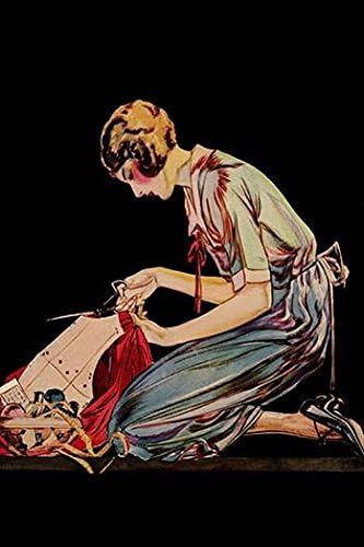 Жена премахва модел на рокля със своите ножици за Печат плакат от Modern Priscilla (18 x 24)
