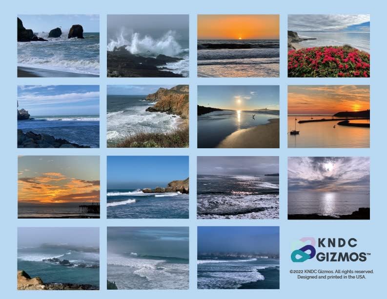 Стенен календар за 2023 година за 12 месеца | Океан, Пясък, Слънце и вълни | Стенен Календар за 2023 година