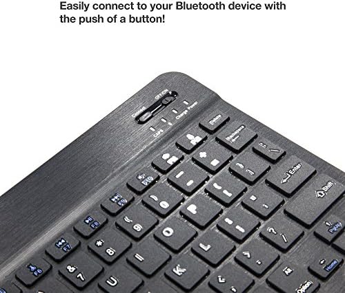 Клавиатурата на BoxWave, съвместима с MAGCH Tablet M210 (10 инча) - Клавиатура SlimKeys Bluetooth, Преносима